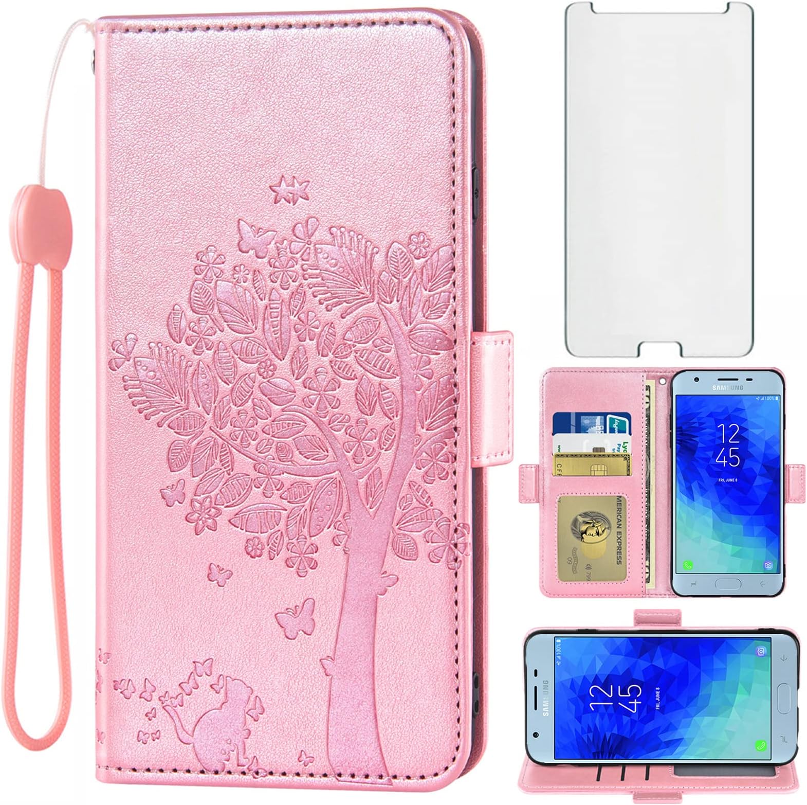 Asuwish Phone Case For Huawei Mate 20 Lite Wallet Cover With Screen Protector And