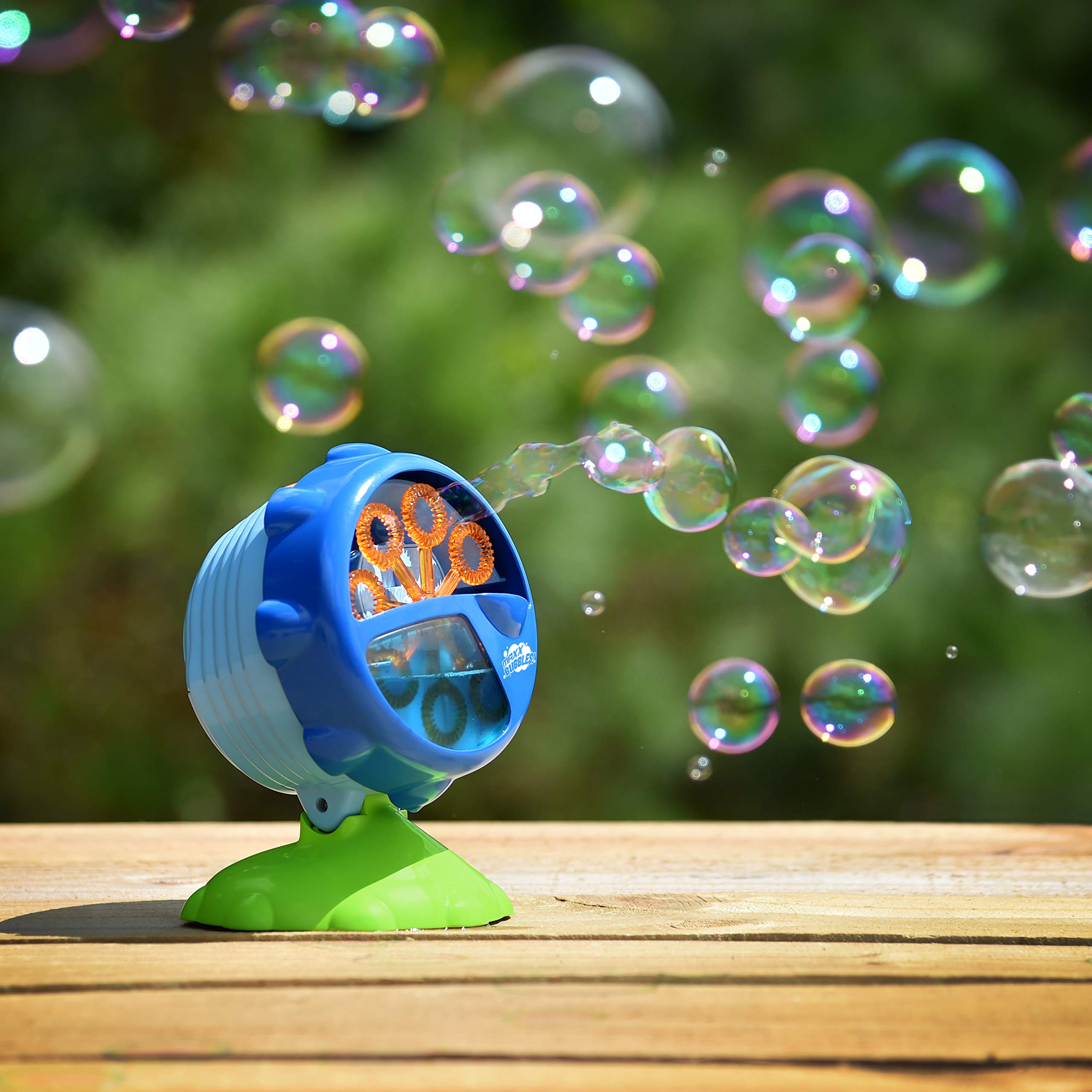 Maxx Bubbles Automatic Bubble Machine - Durable Outdoor Bubble Blower for Kids | LED Light with Adjustable Angle for Parties - Sunny Days Entertainment - Image 4