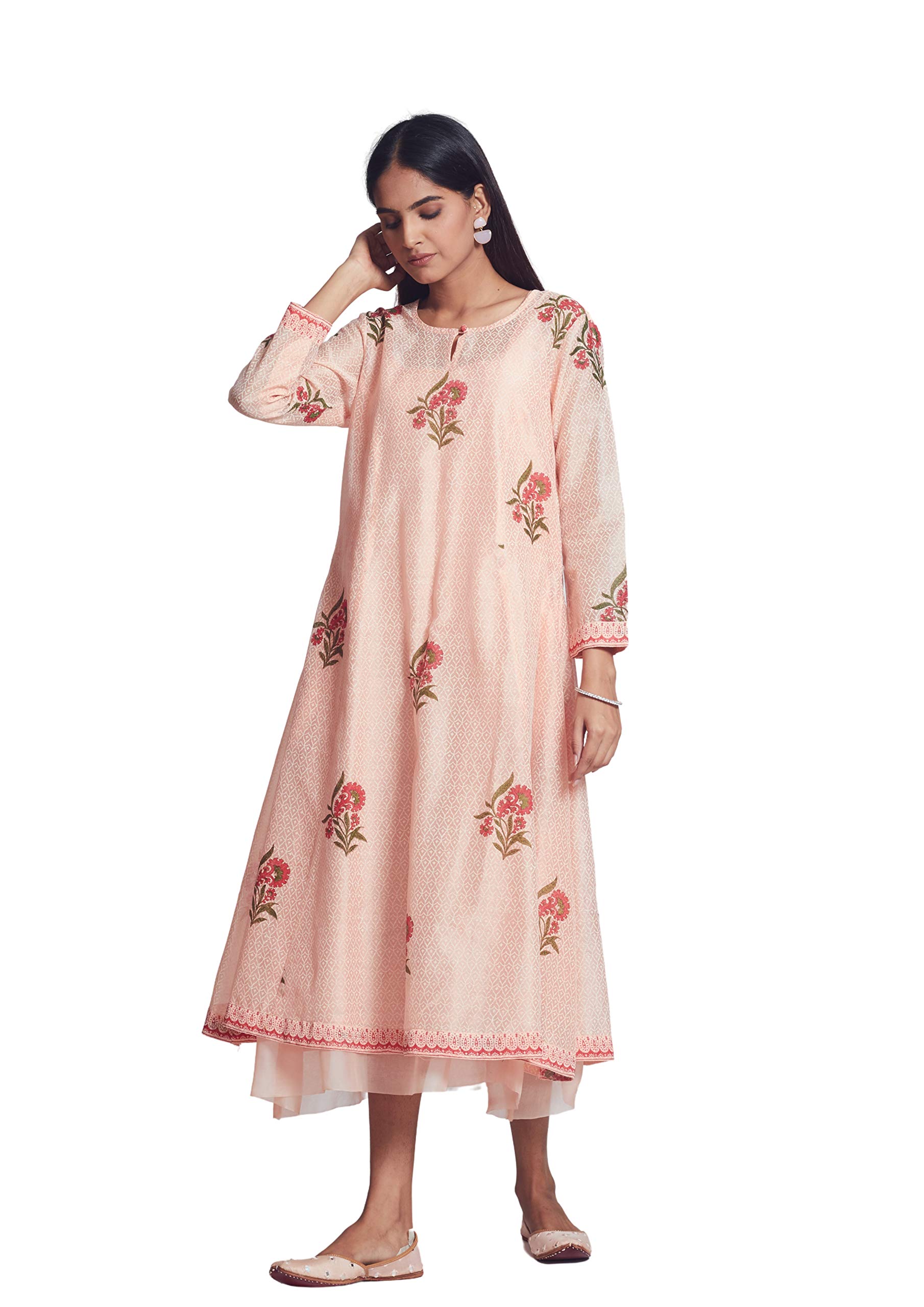 Sheetal Batra-Hifa PeachPuff Twin Layer Dress