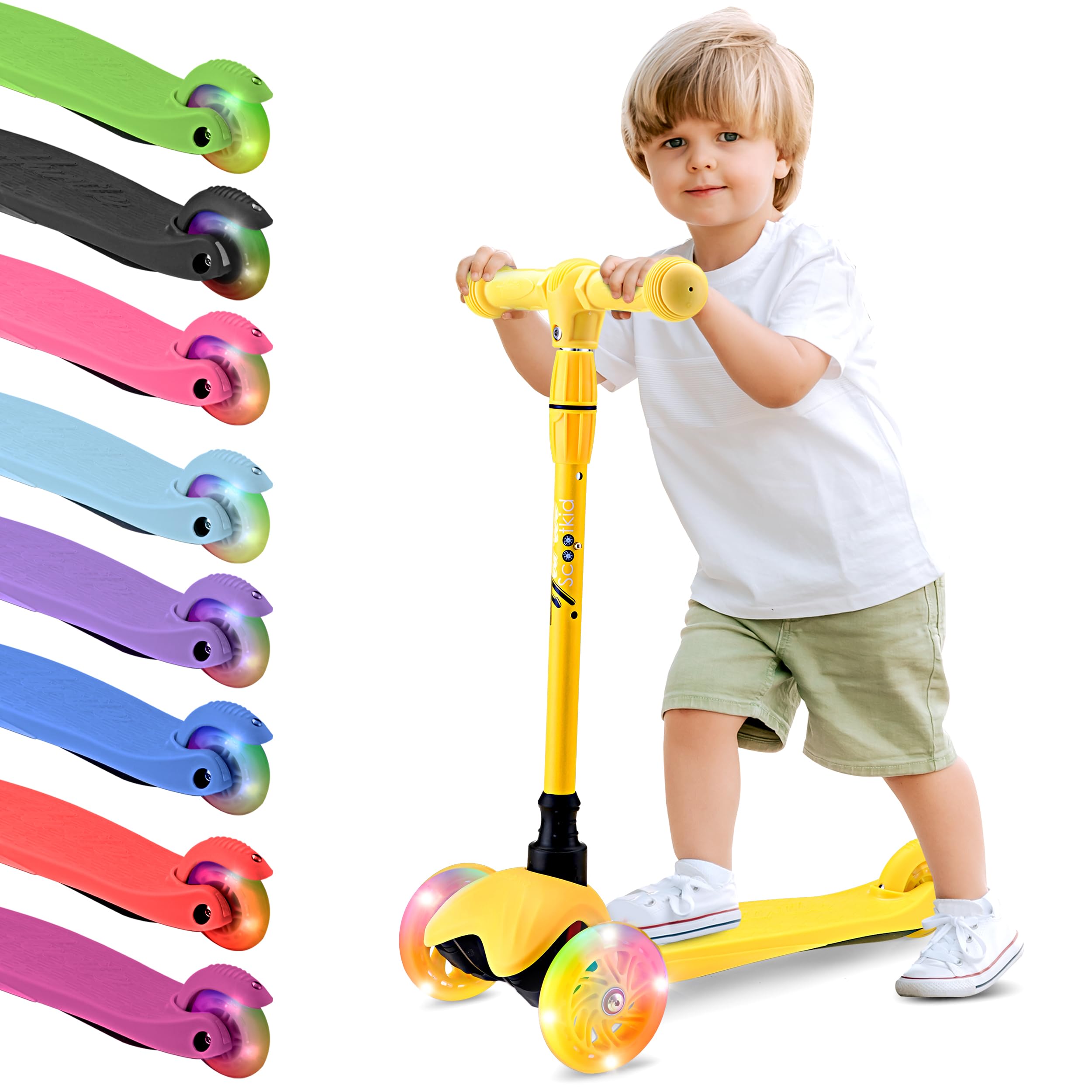 Hurtle Mini Kickboard 3 Wheel Scooter
