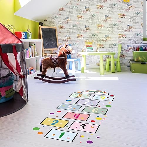 Miniatura 6 de Calcomanías de pared con 10 números, juego de remolacha, calcomanías de pared de colores primarios, juego de calcomanías de pared de colores