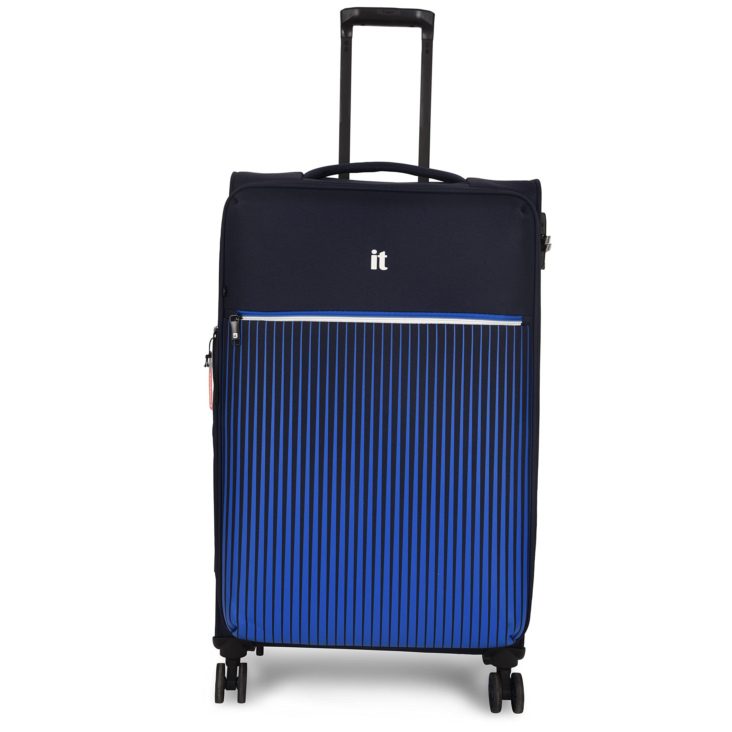 The Lite Expandable Softsided with TSA Lock 8 Wheel Trolley Bag (Blue, 28)-image-9