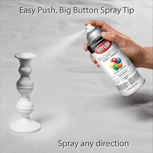 Vista 213 de Krylon - Pintura y primer en aerosol COLORmaxx K05511007, 12 onzas, rojo cereza brillante Cherry Red