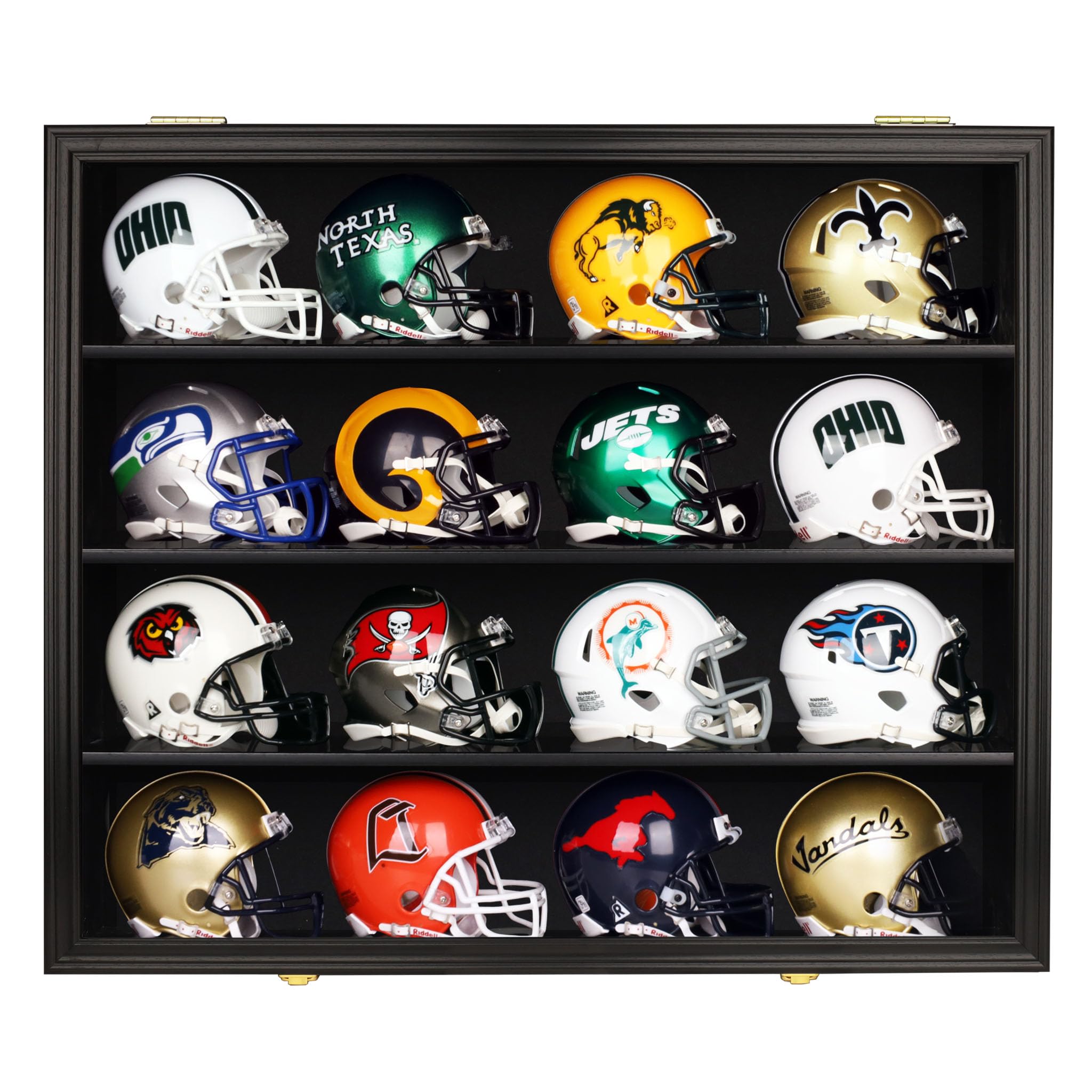 buy toy football helmets Souvenir Mini Helmet Display Case Wall Shelf Compatible with 1:2 Scale Riddell Mini Helmet Collectible Accessory (Fits all rod holder sold on Accessories/Helmets Style:Reel