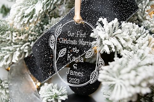 Miniatura 5 de OurFirstChristmasMarriedOrnament2023, Personalized WeddingOrnament, PersonalizedWeddingGifts, NewlywedChristmasOrnament, BrideChristmasGift, Wedding