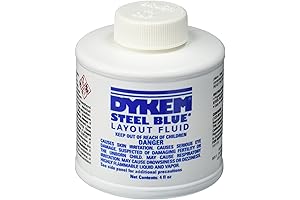 Dykem Brush-in-Cap Blue Steel Layout Fluid, 4oz