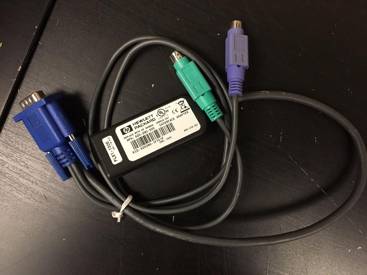 Generic Brand for HP 520-290-505 CAT5 PS2 RJ-45 KVM Interface Adapter Cable 396632-001