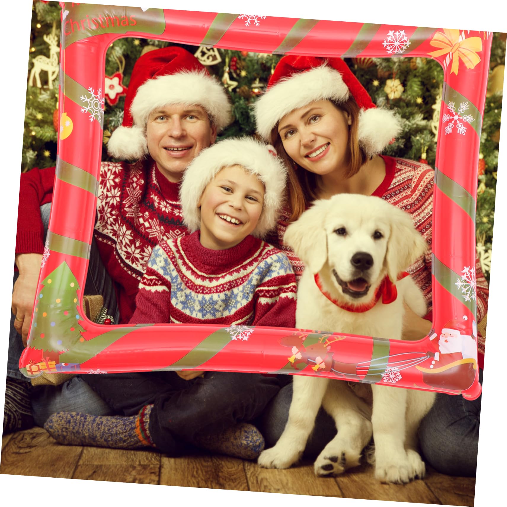 2stücke Aufblasbarer Pet-fotorahmen Für Weihnachtsfeiern Party-fotoautomaten-Requisiten Fotografie-zubehör Leicht Zu Lagern Transportieren