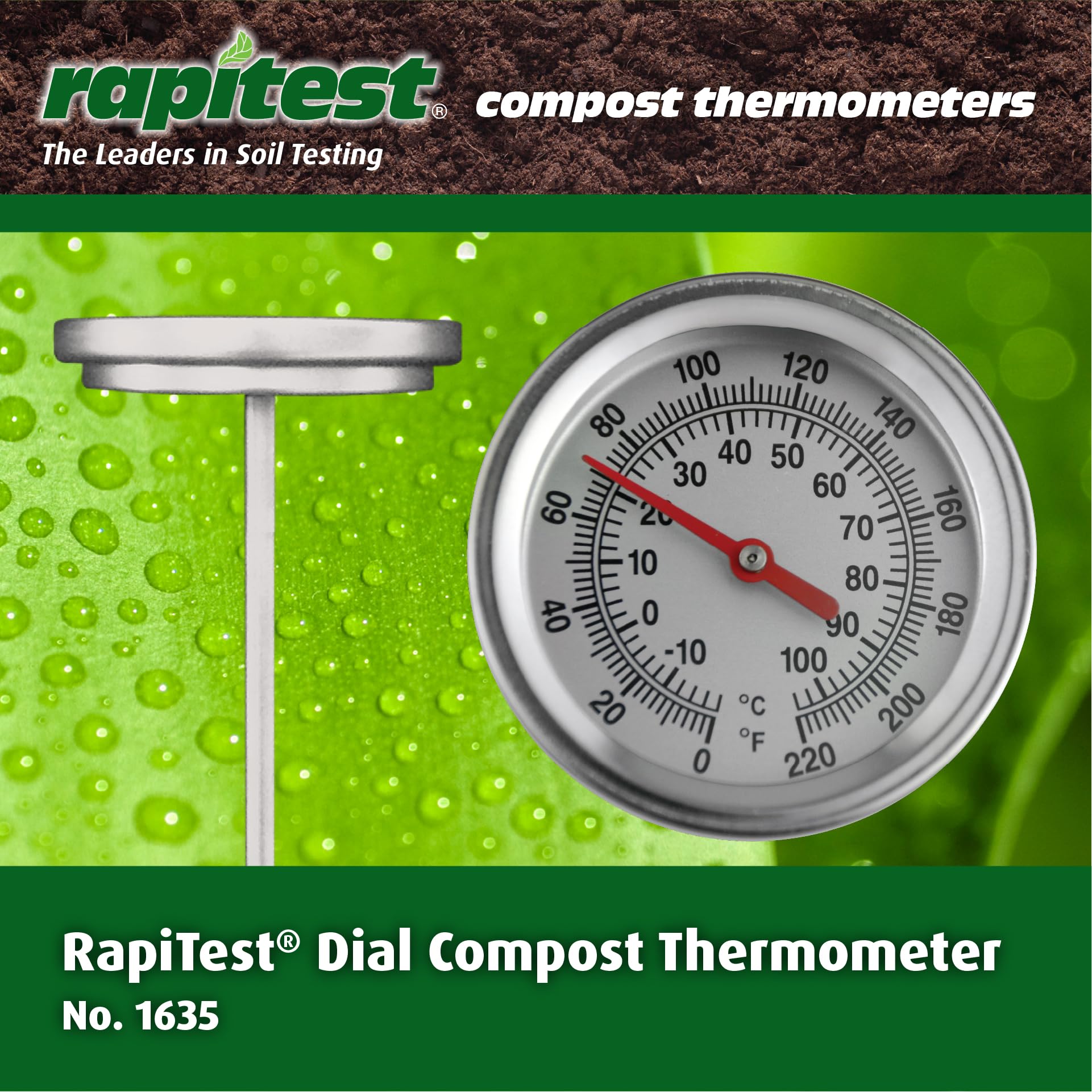 Luster Leaf Rapitest Dial Compost Thermometer