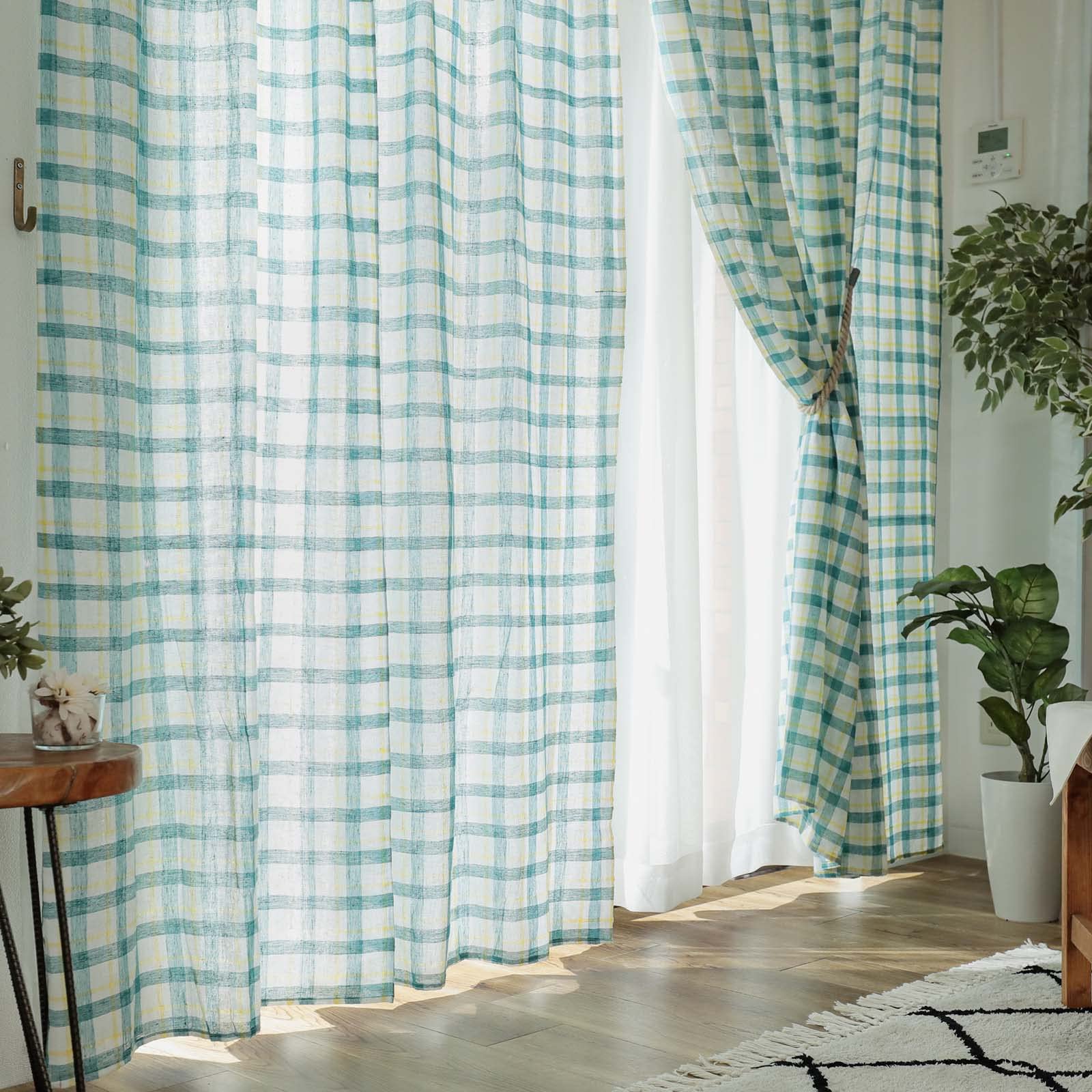 カーテン2枚170×105 綿100