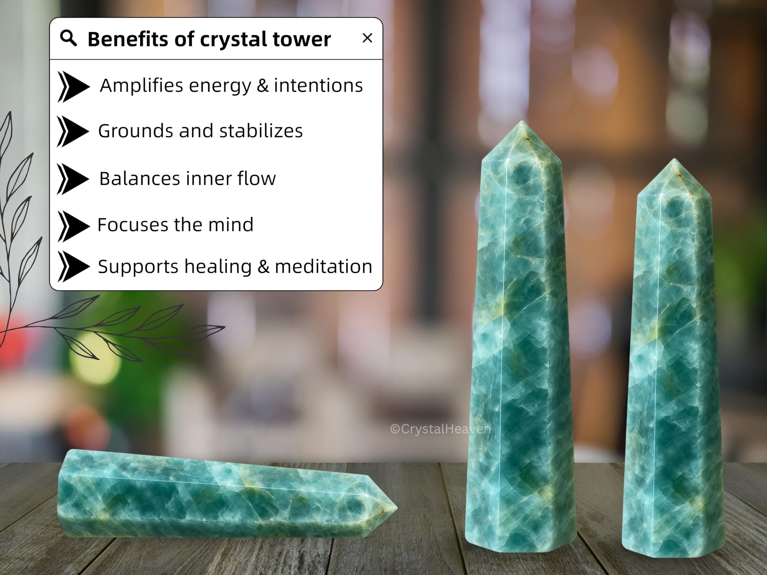 Crystal Heaven Certified Aquamarine Crystal Tower Obelisk Point For Chakra, Healing & Balancing-Aaa Grade Original Certified Gemstone Agate For Reiki Meditation Yoga Spiritual (2-3 Inches) 3