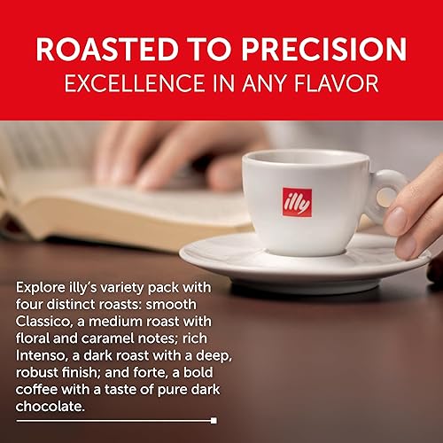 Miniatura 3 de illy Cápsulas expreso de aluminio, compatibles con máquinas Nespresso, Classico, Forte, Intenso, Descafeinado, Classico Lungo Roasts, Variedad, 10