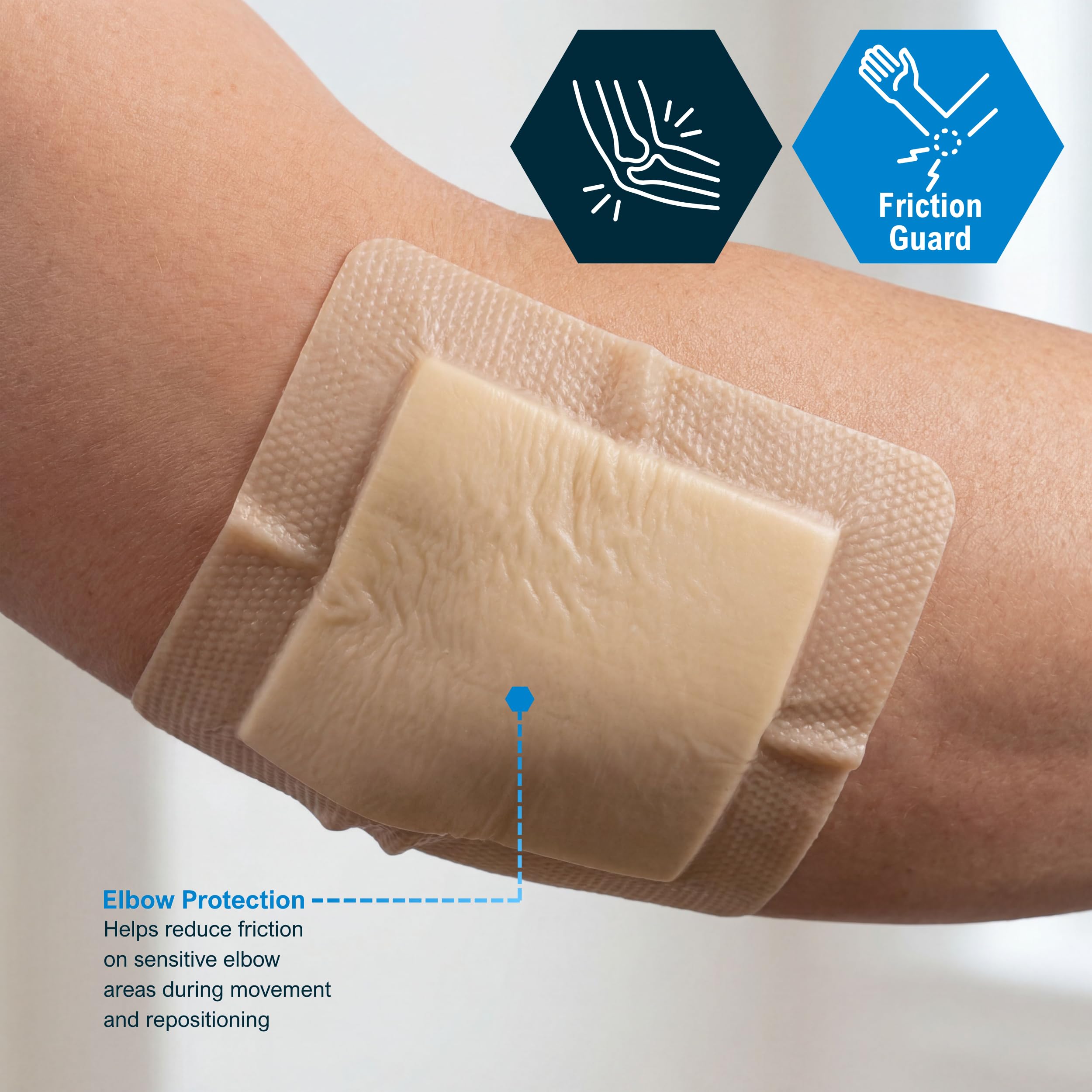 Medpride Wundkompressen mit Silikonumrandung, 10,2 x 12,7 cm, 10 Stück