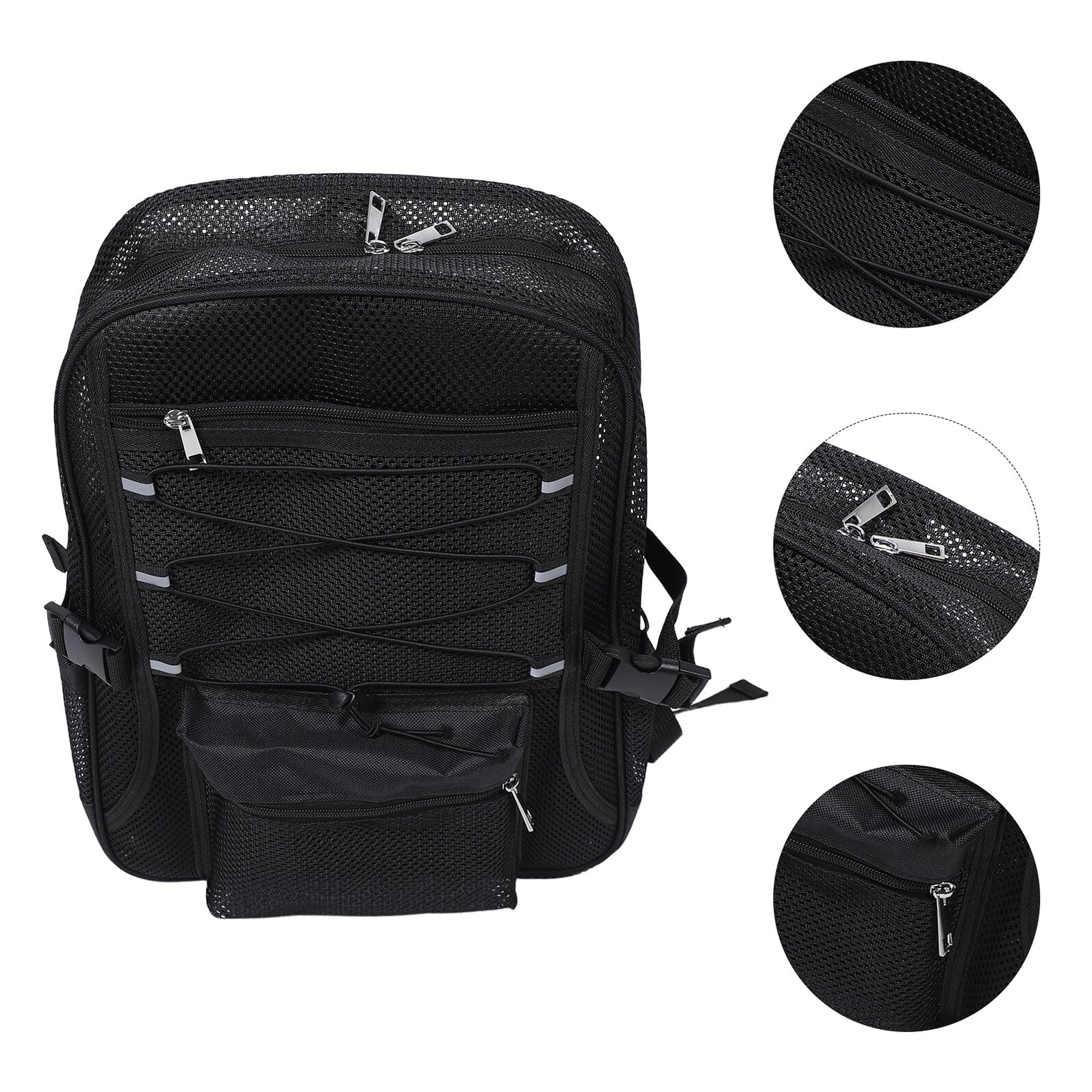 UPKOCH Zaino Sportivo in Rete Nero, Pieghevole, Ultraleggero, Traspirante