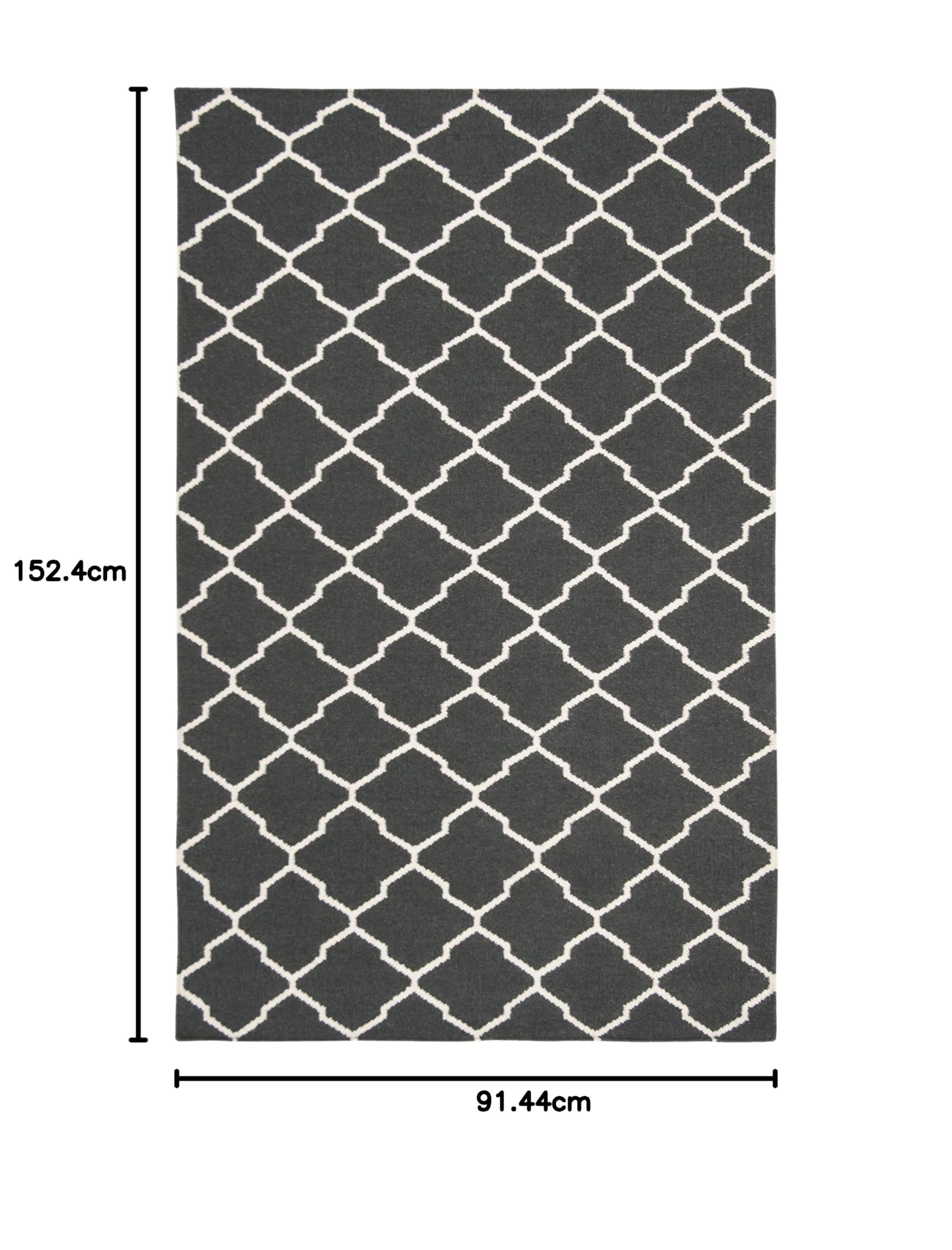 SAFAVIEH Tapis Contemporain pour Salon, Salle à Manger, Chambre à Coucher - Dhurrie Collection, Tapis à Poil Court, Chocolat et Ivoire, 91 X 152 cm