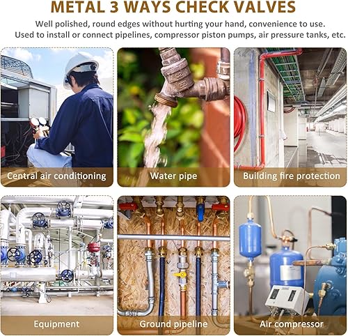Miniatura 7 de Uonlytech Compresor de aire Válvula de retención Tanque Kit de válvula de retención Accesorio para compresor de aire Piezas de compresor de aire