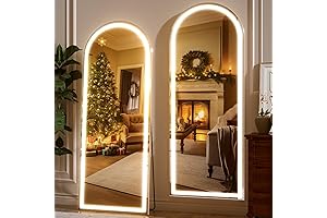 LED Arched Full Length Mirror with Lights