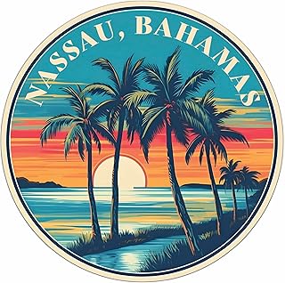 Nassau The Bahamas Design D Souvenir Vinyl Decal Sticker 2-Inch