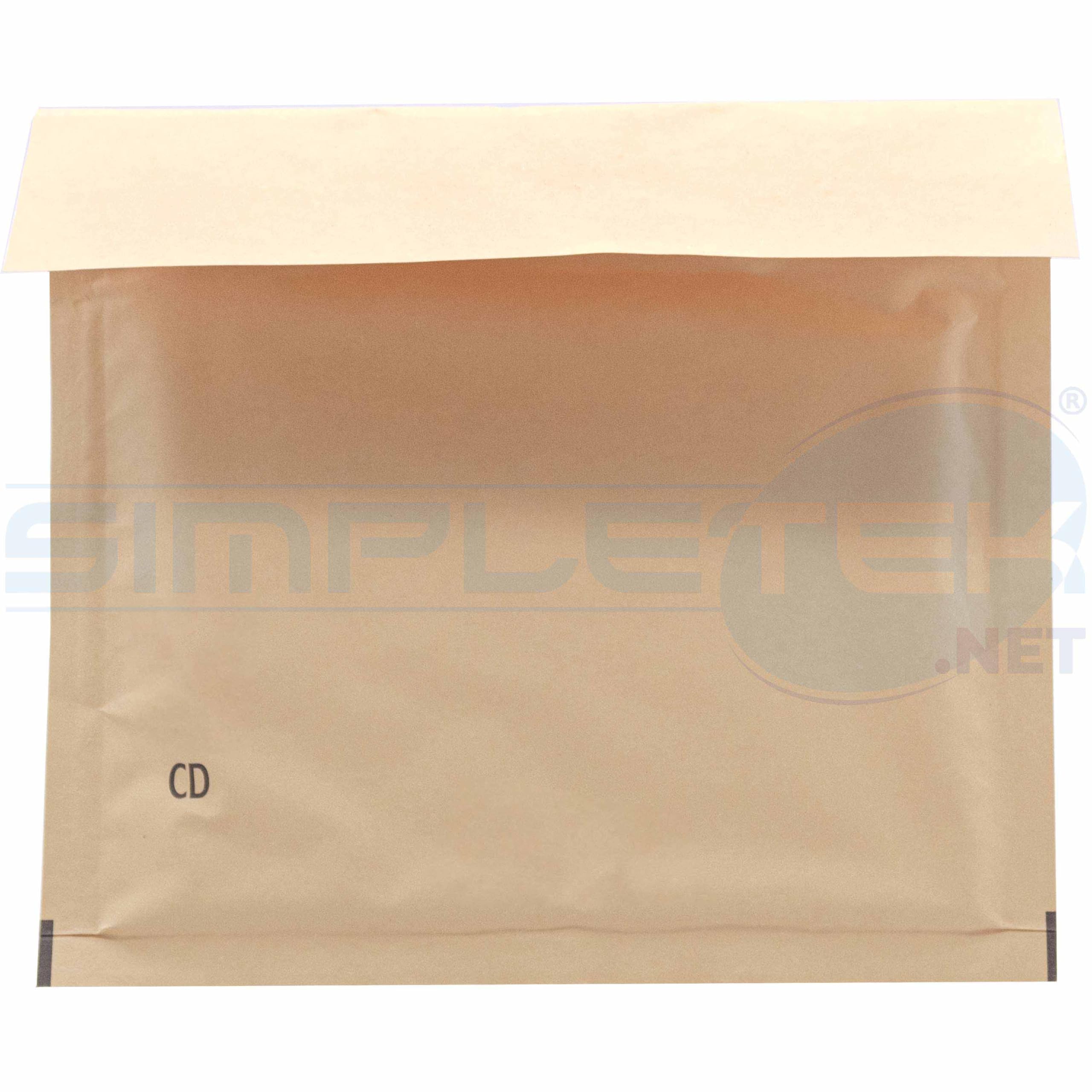 Simpletek 200 gepolsterte Versandtaschen aus Papier | robust mit Luftpolsterfolie | Außenmaß 200 x 175 mm / Innen 180 x 165 mm | CD