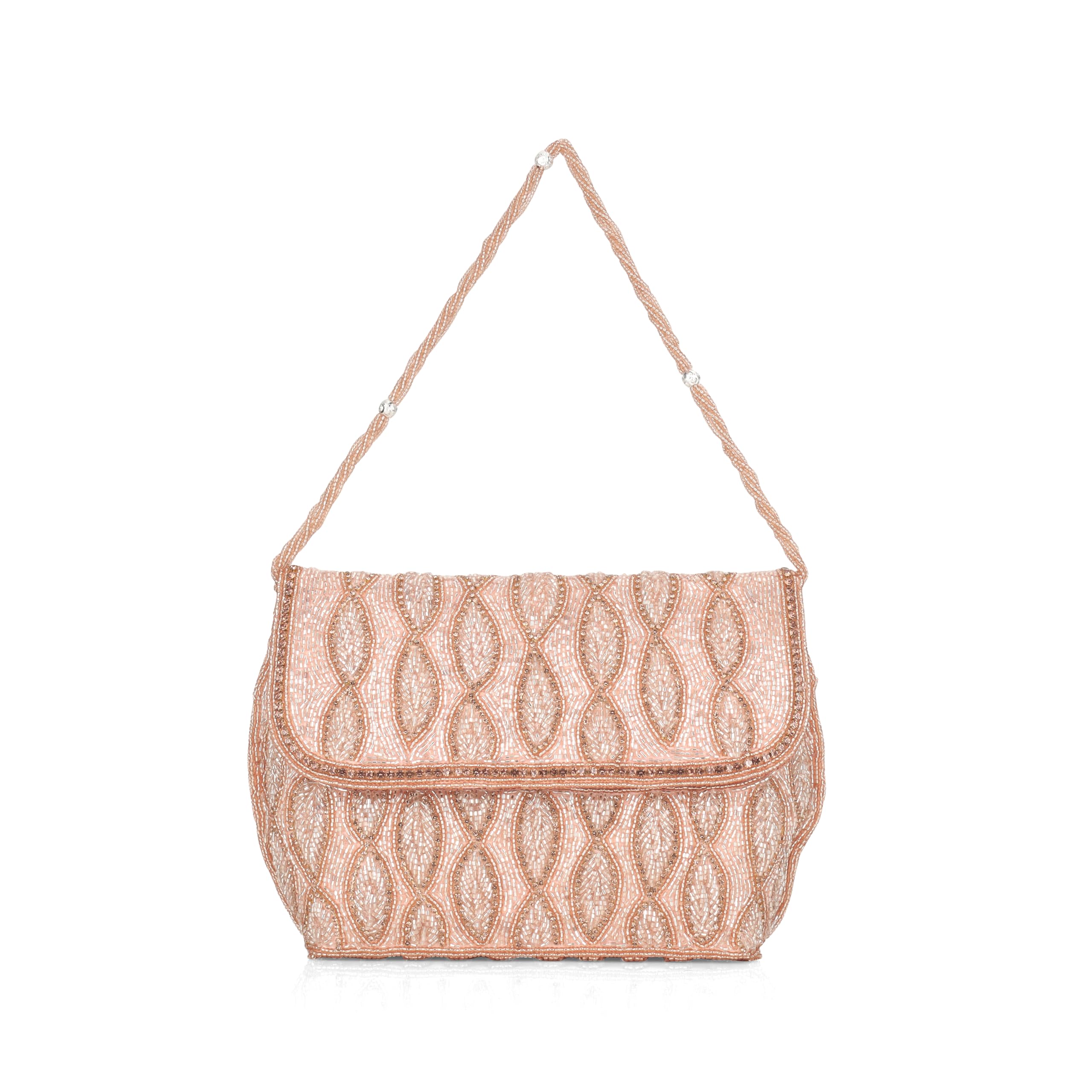 bag in enterprise BAG IN Elegant Beaded Evening Clutch Purse with Detachable Chain Strap – Handcrafted Party Shoulder Bag for Women-picture-11