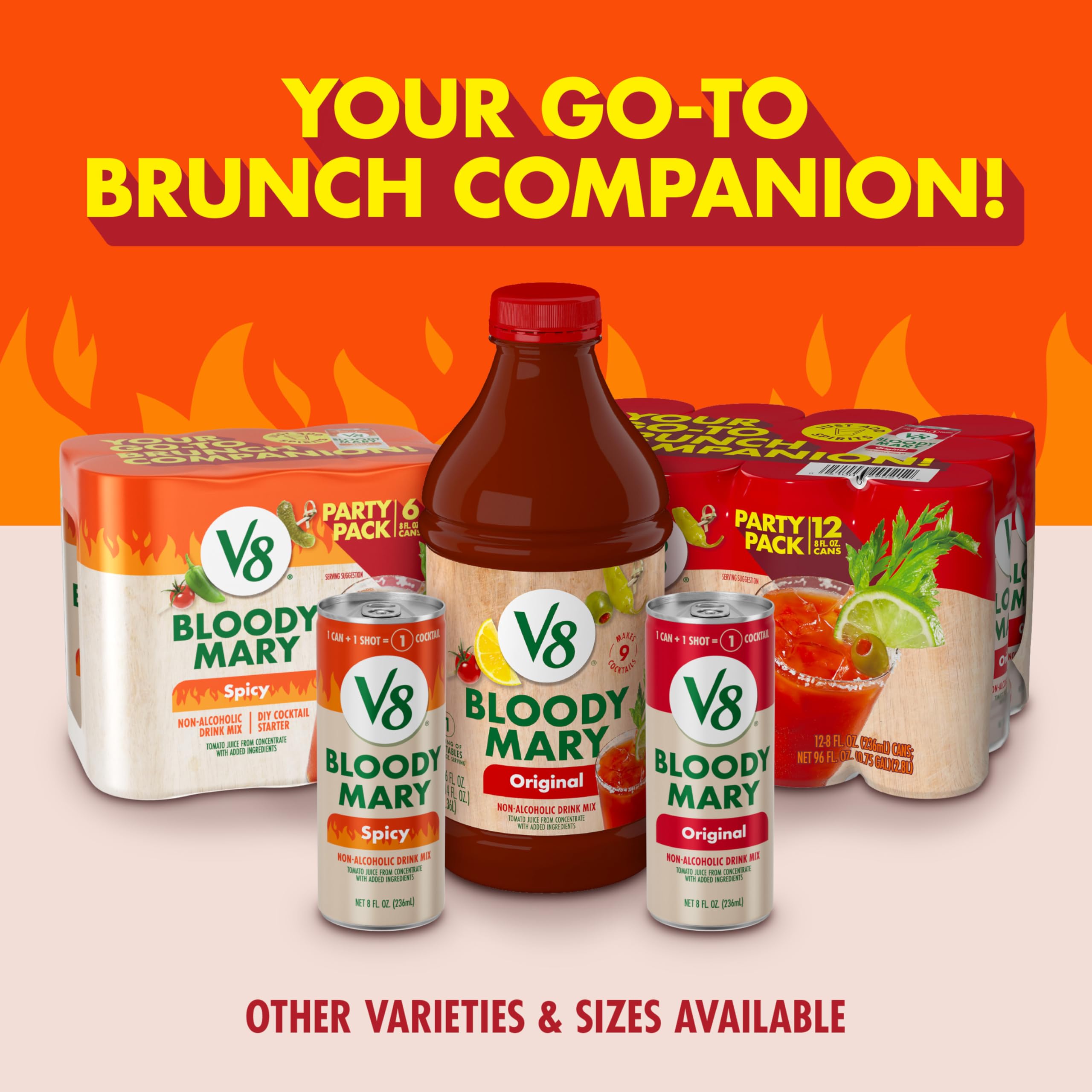 V8 Bloody Mary Spicy Mix, 236.6 ml Dose (6 Stück)