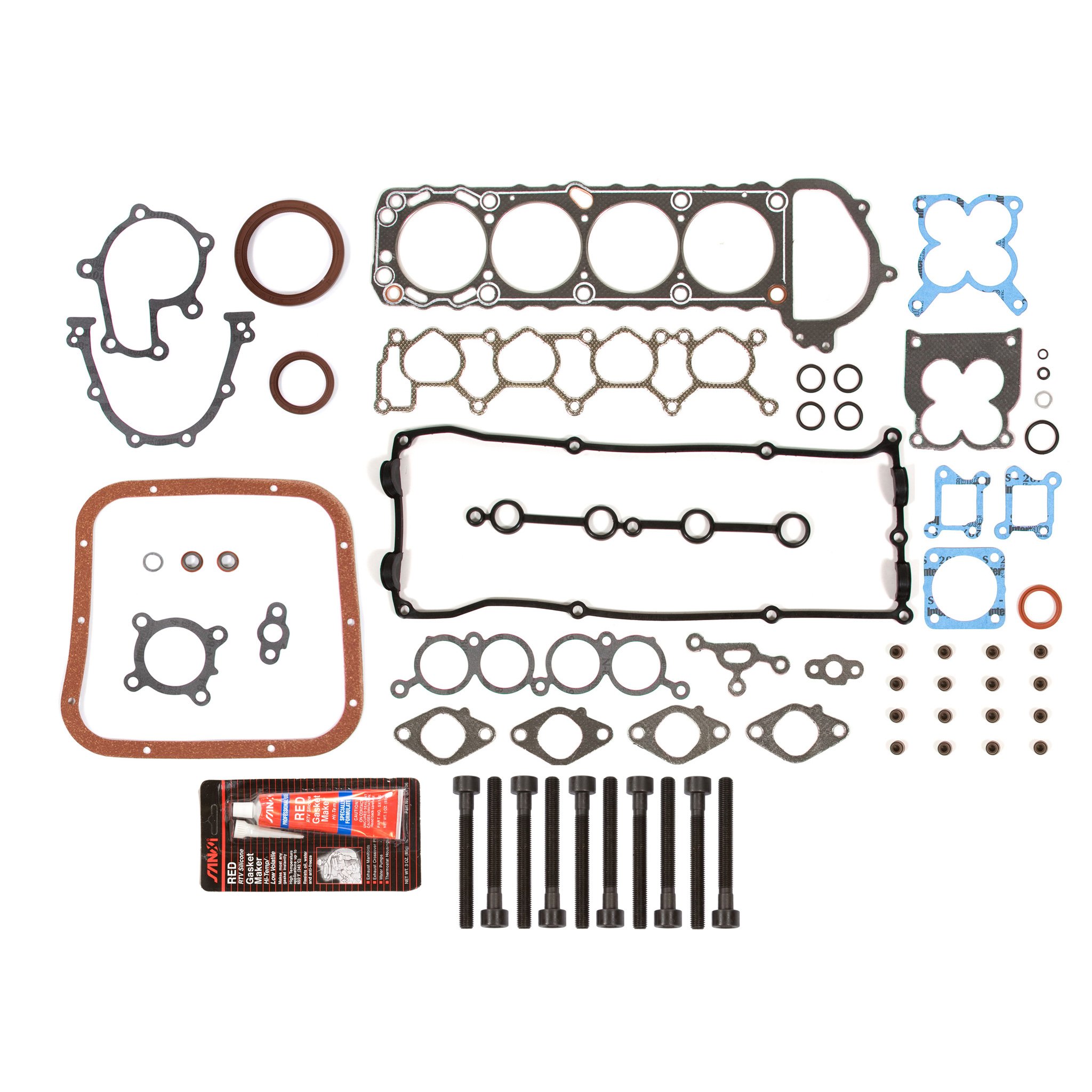 Mizumo Auto MA-4216922198 Full Gasket Set Head Bolts Compatible With/For 98-04 Nissan Frontier Xterra 2.4L DOHC KA24DE