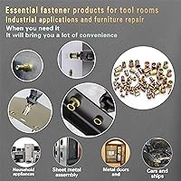 Vista 5 de Kit de herramientas de tuerca remachadora imperial, 430 piezas, combinación de tuerca remachadora SAE (5/16-18, 1/4-20, 10-24, 8-32, 6-32), adecuado