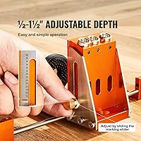 Vista 3 de VEVOR Kit de plantilla de agujero de bolsillo, 34 piezas de sistema de plantilla de agujero de bolsillo con abrazadera en C de 11 pulgadas