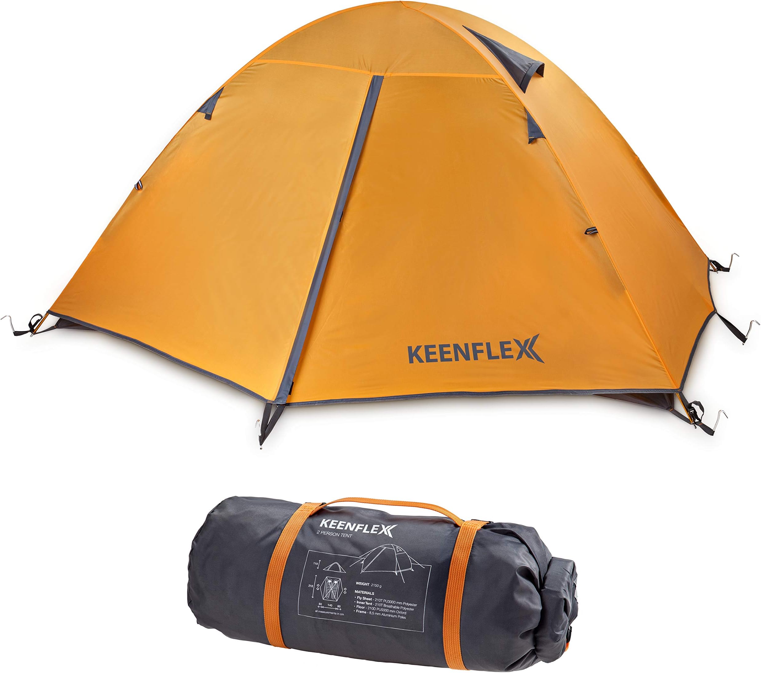 KeenFlex 2 Man Camping Tent Double Layer Ultra Light