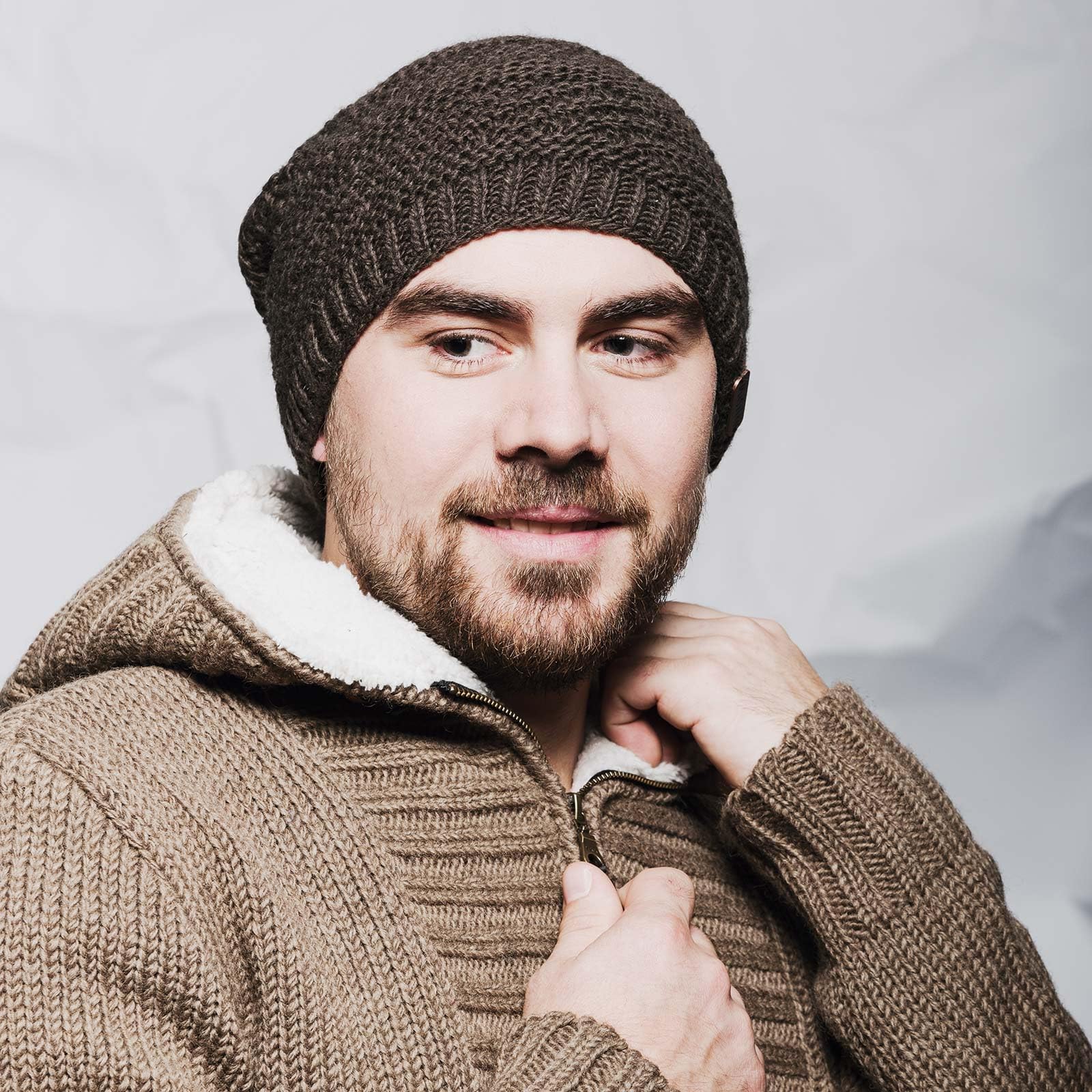 Wełna Beanie SHARTSE z podszewką z bawełnianego polaru | dla kobiet i mężczyzn | 100% wełna, podszewka 100% bawełna (kod typu pojazdu)