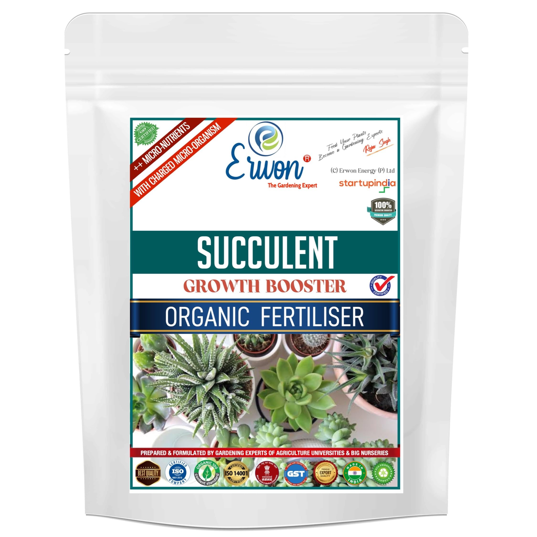 Erwon® Succulent Growth Booster, Premium Essential Powerful Organic Fertilizer for Overall Growth of Succulent Plants, with Charged Micro-Organism and ++ Micronutrients (400 gm) (B09794YYDS) Amazon Price History, Amazon Price Tracker