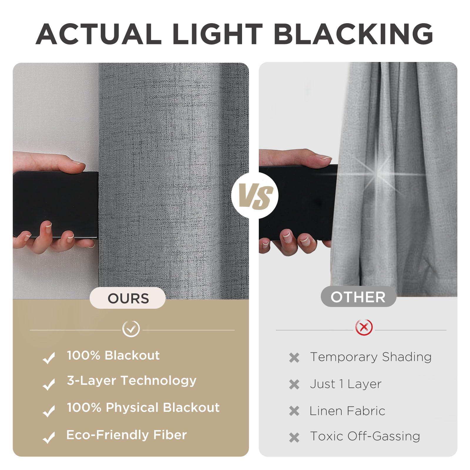 Joydeco Cortinas Opacas de 63 Pulgadas de Largo, 2 Paneles, Burg, Cortinas de oscurecimiento de habitación para Dormitorio, Cortinas térmicas 100% Opacas con Textura, protección de privacidad, Juego
