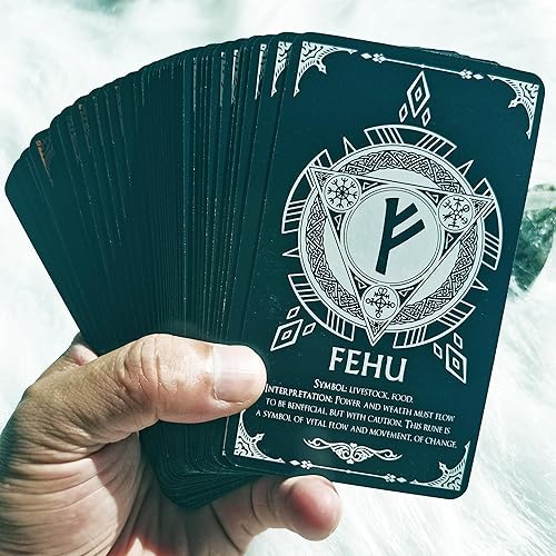 Miniatura 6 de Han Yu Bowen Tarjetas de oráculo de runa cartas de tarot de runa tarjeta de doble color baraja de cartas de tarot cartas de tarot para principiantes