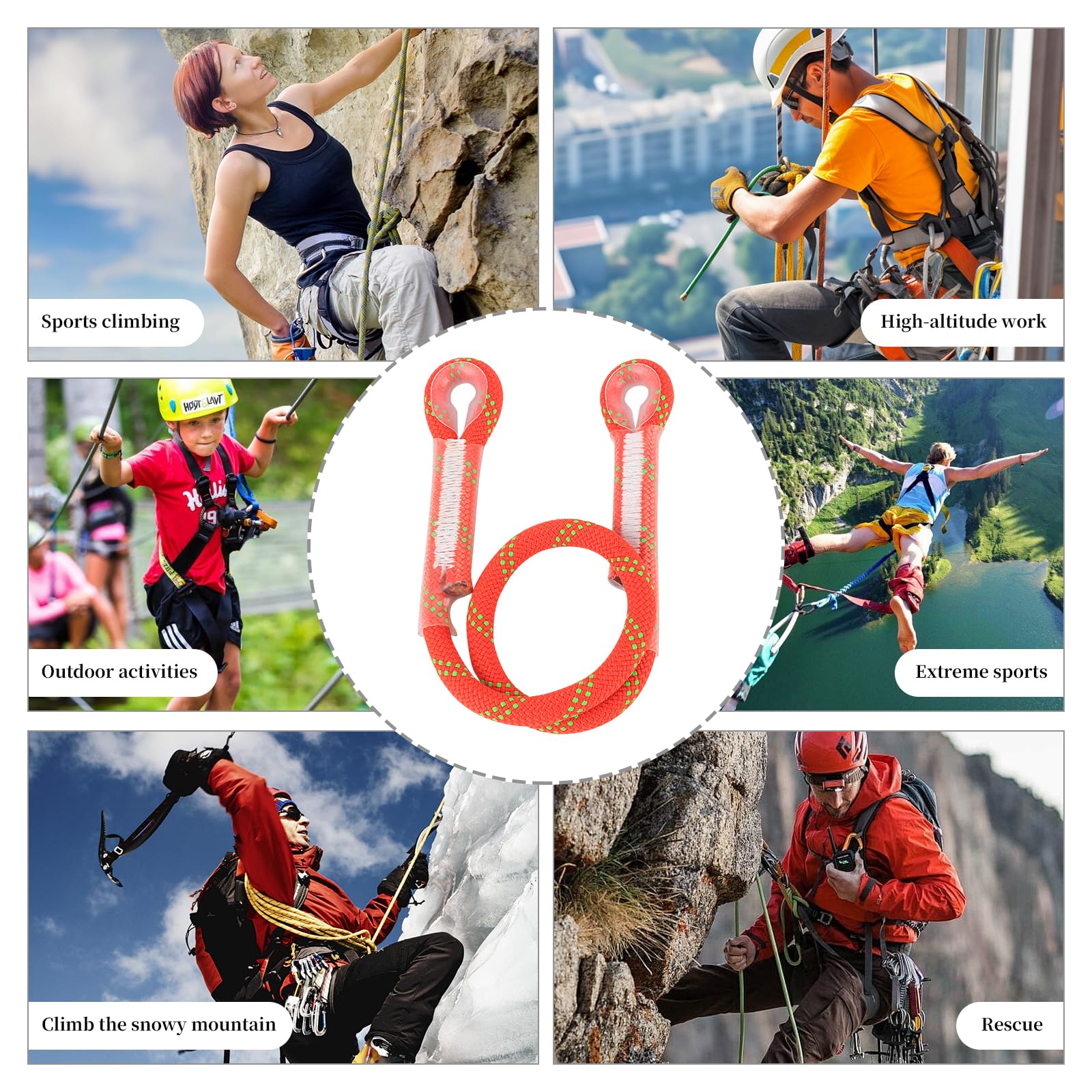 2 Sanglies D'Escalade Nylon 60cm - Pour Escalade, Balançoire, Travaux - Résistance Et Légèreté