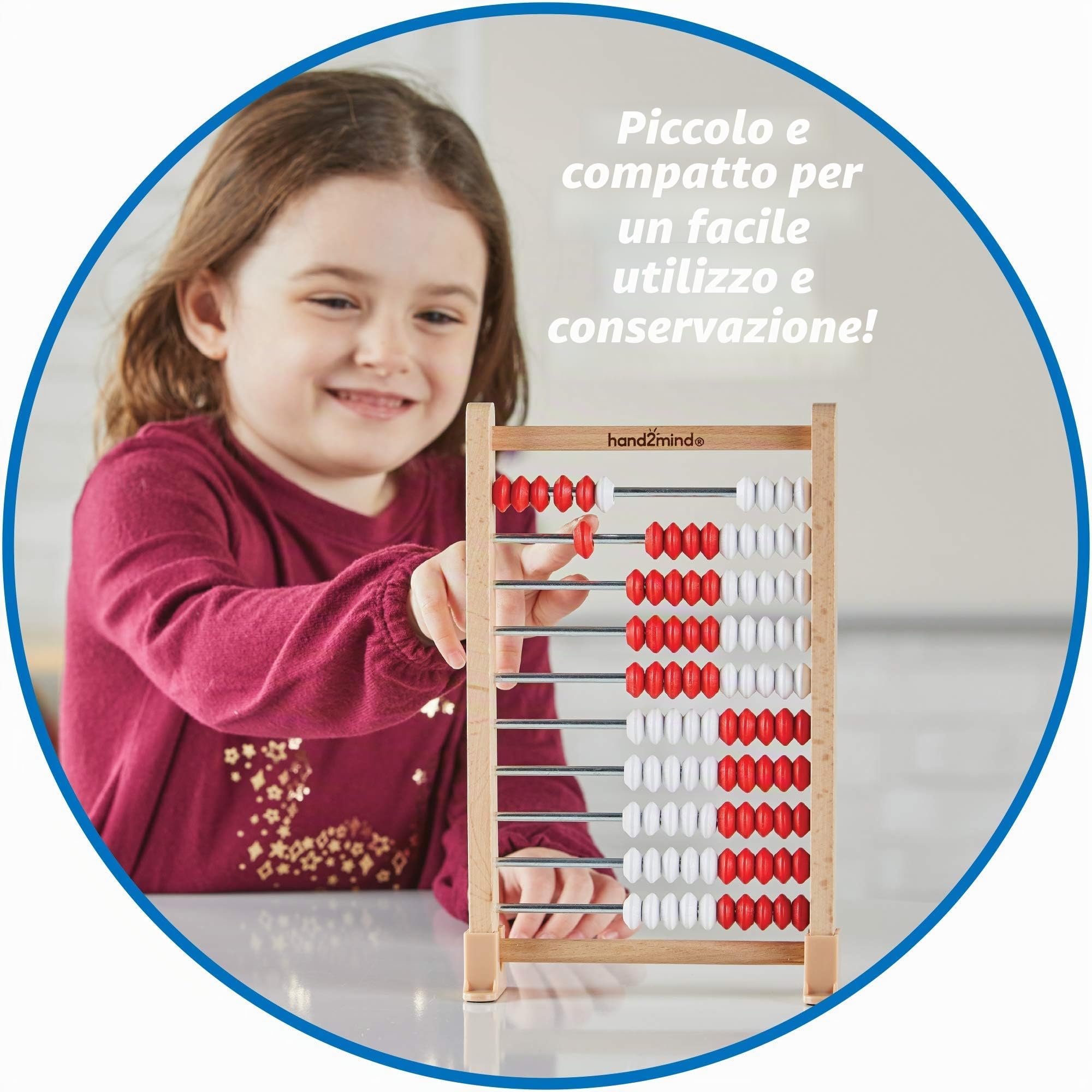 Learning Resources Set di 25 Mini Rekenrek a 100 Palline, Abaco, Abaco per la matematica, Risorse didattiche per imparare a contare in legno, Abachi a palline per la matematica di base