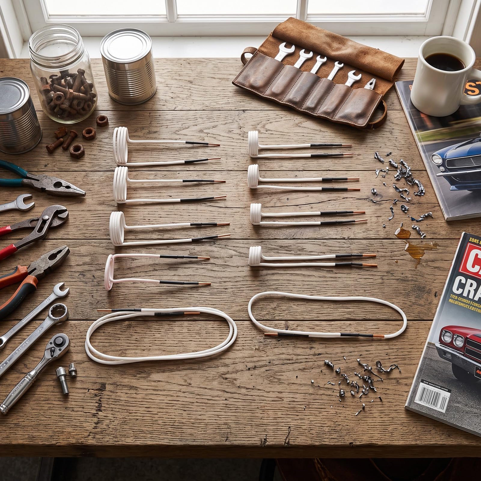 FTVOGUE Kit Bobina Riscaldatore a Induzione da 10 Pezzi, Nucleo in Ottone