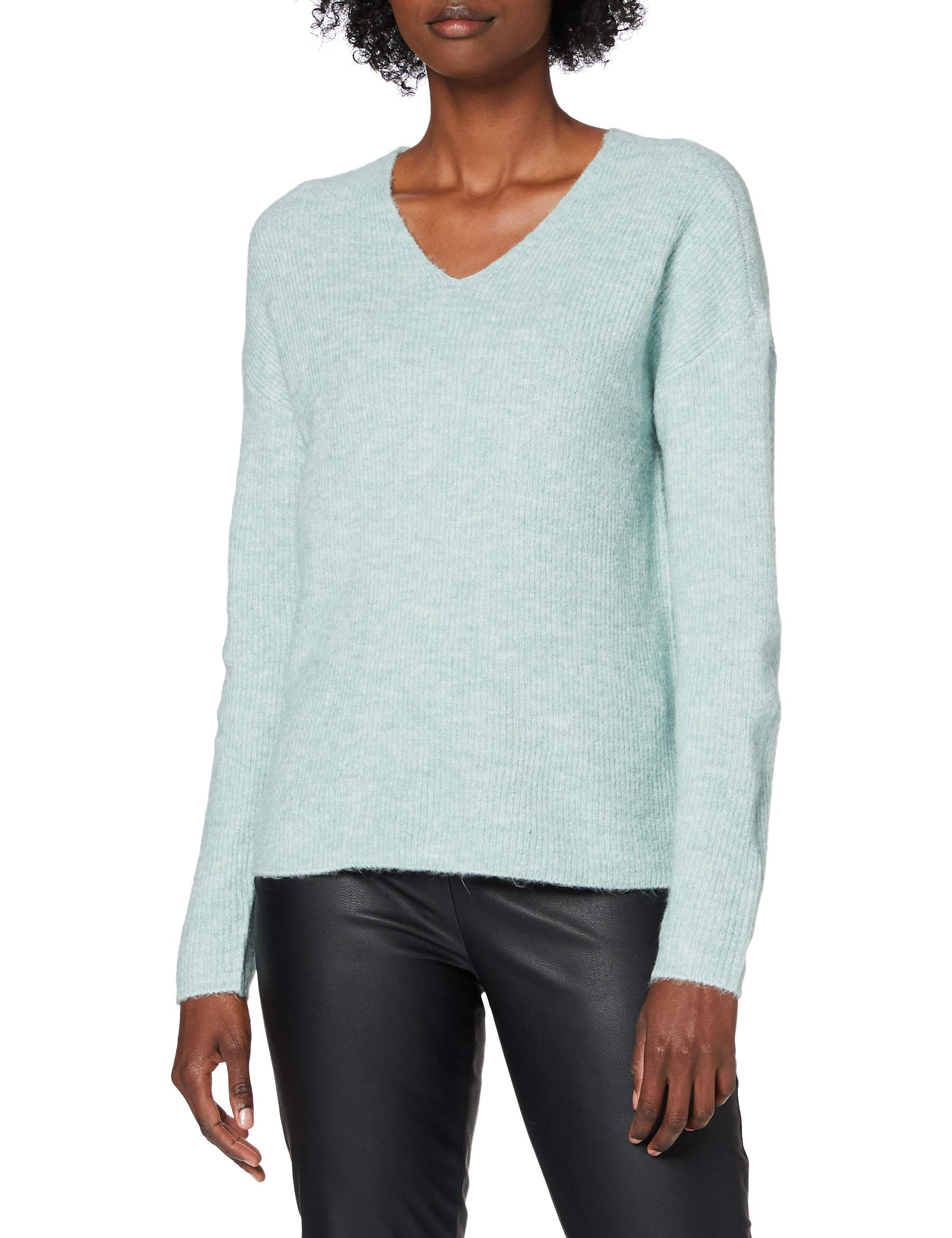 Only Knitted V-Neck Jumper Light Green