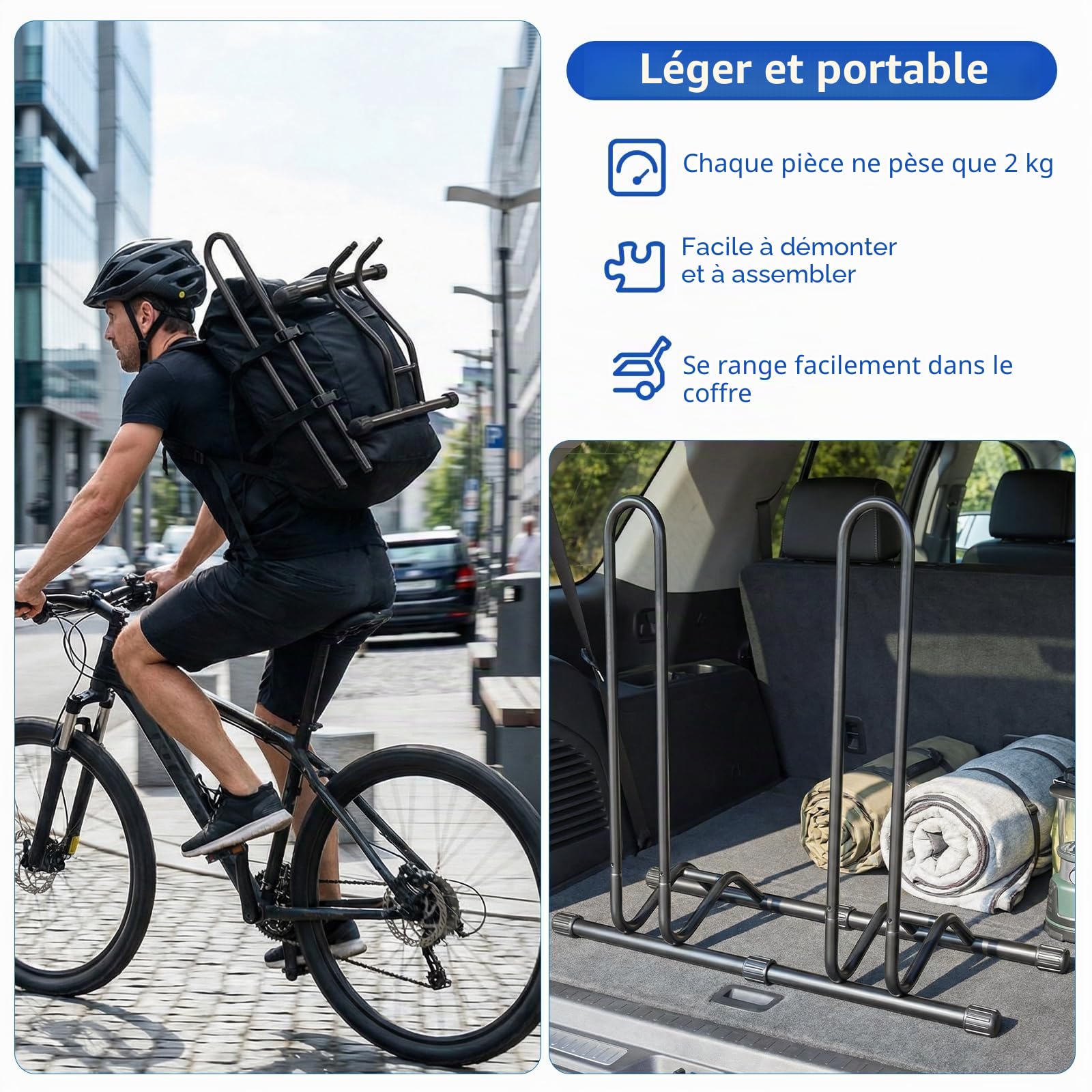 TLGREEN 3x Support vélo sol 24-28 pouces,jusqu'à 75mm,Noir | Support de vélo pour roue arrière avec design élargi, charge max. 25 kg, adapté aux VTT,vélos de route et vélos de randonnée