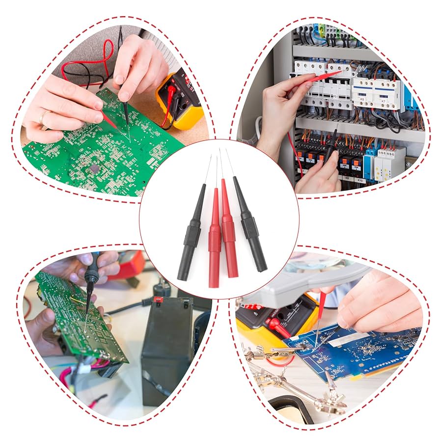 10X KFZ Pru00fcfspitze Multimeter Pru00fcfspitzen Messspitze Messgeru00e4t Klemmpru00fcfspitze