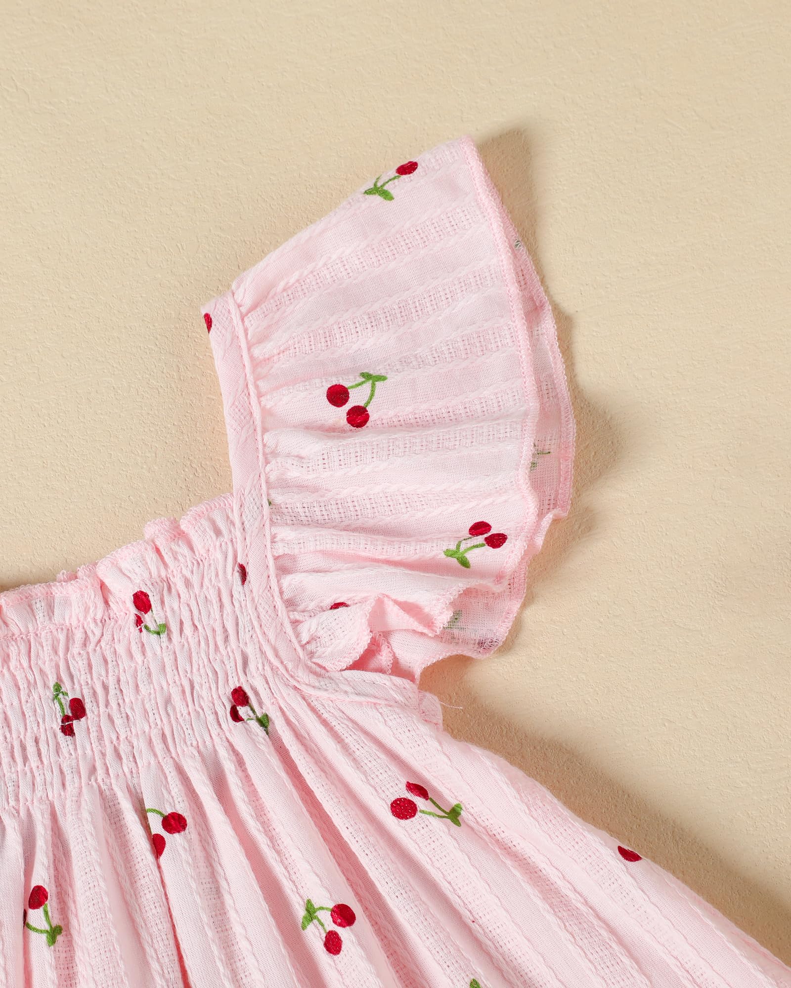 FAMIHAO Sister Matching Outfits Toddler Baby Girl Summer Clothes Ruffle Tops with Bow Bloomers Shorts Set - 5