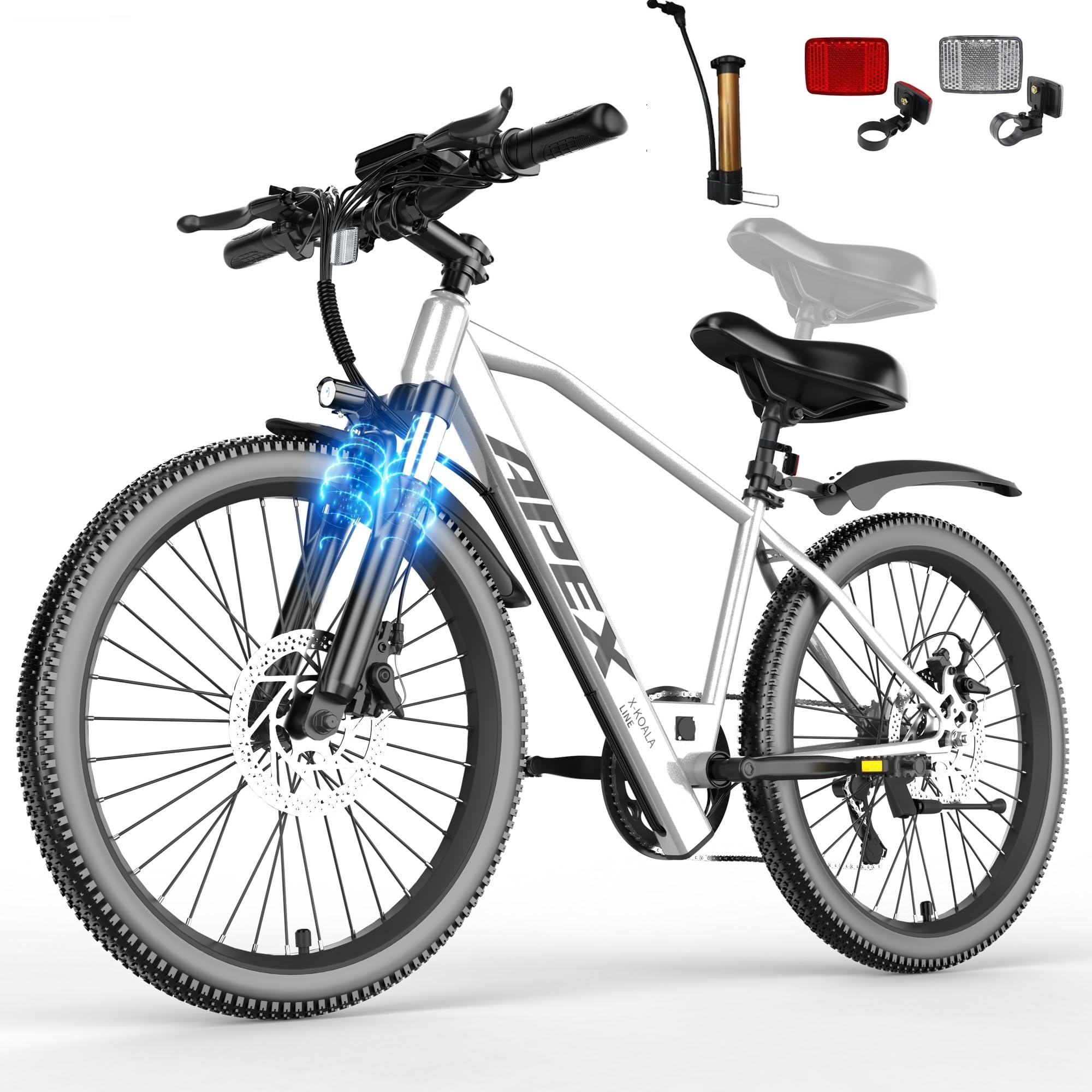 Electric Bike for Adults,1500W Peak Motor 26" Ebike 50 Miles, 48V 13Ah Battery, Smart Display, 7-Speed,UL 2849 Certified Pedal-Assist Electric Bicycle for Commuting