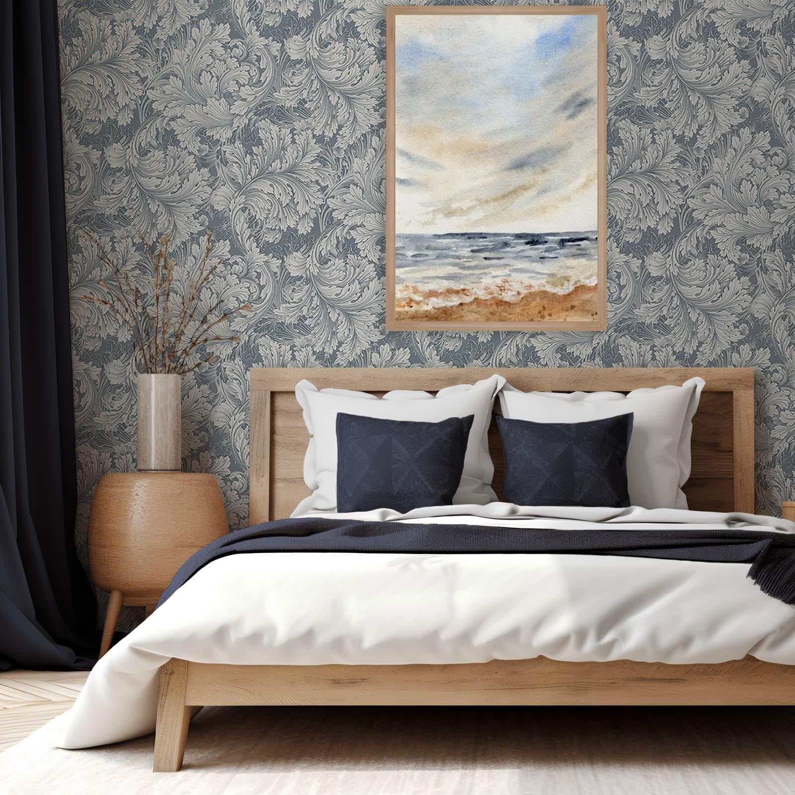 Decoro in legno - Foglie incorniciate