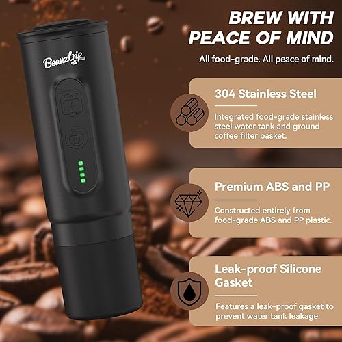 Miniatura 3 de H02 PRO - Máquina de café espresso portátil, cafetera de viaje para cápsulas NS y café molido, regalo de Navidad, camping, pequeña mini cafetera con