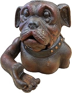 Bulldog Cast Iron Mechanical Coin Bank with Painted Antique Finish (5" x 6.5")