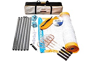 4-in-1 Volleyball/Badminton Portable Combo Set for Exciting Moments