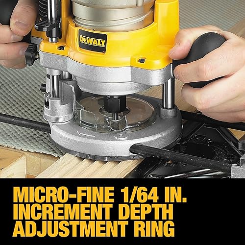 Miniatura 5 de DEWALT Enrutador Kit de base fija  arrugado velocidad variable inicio suave 2-1  4-HP DW618PKB