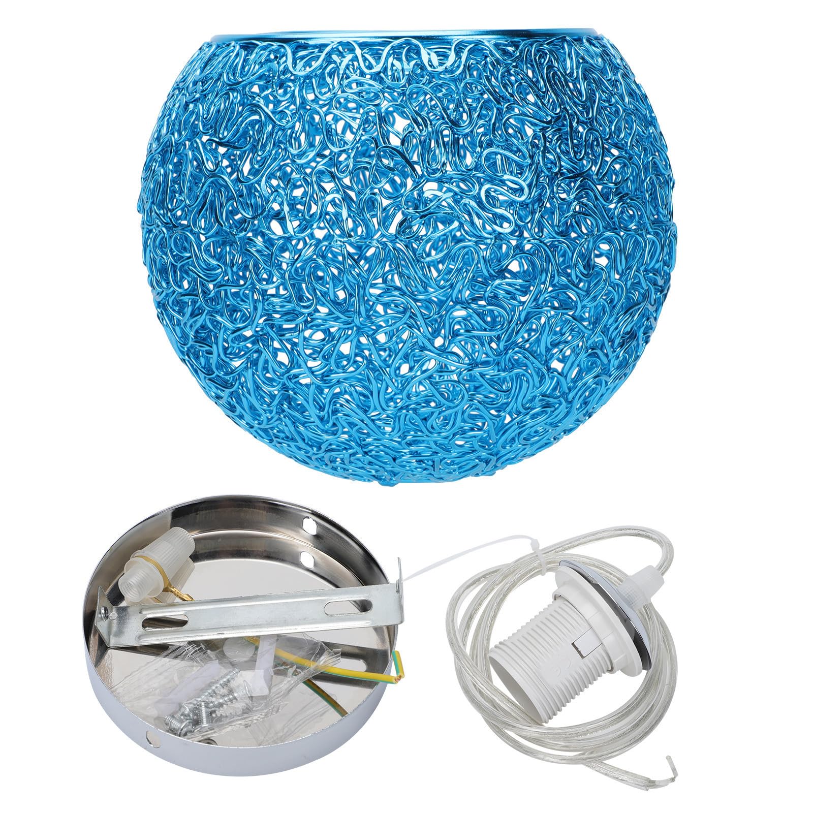 Lampada a Sospensione da Soffitto Blu in Ferro Stile Moderno