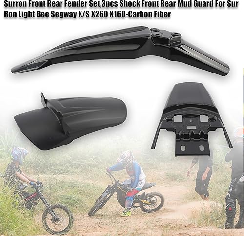 Miniatura 14 de Guardabarros trasero Sur Ron, imitación fibra de carbono Dirt Bike trasero Fender Protectorfor Sur-Ron Light Bee Guardabarros trasero,Guardabarros