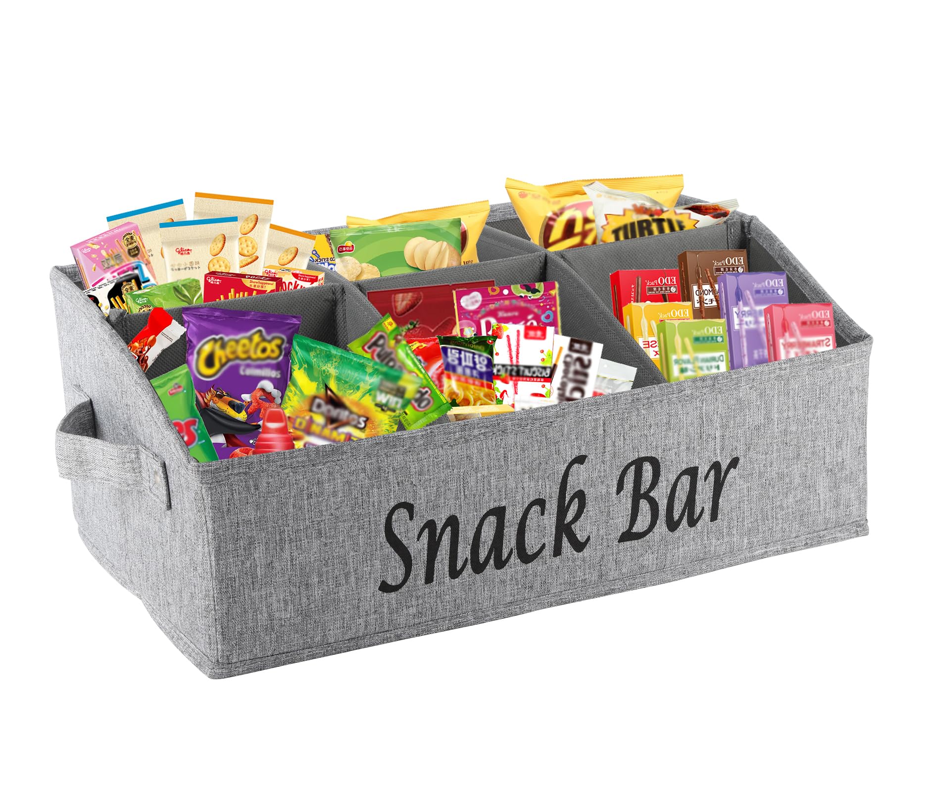 Organizer da Banco,Contenitore Snack a 6 Scomparti,Snack Bar Station,Organizer per Dispensa Cucina in Tessuto con Maniglie,Mobile per Dispensa