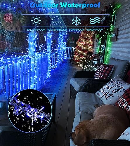 Miniatura 5 de BPAZVUH Guirnalda de luces de Navidad, 213 pies, 600 luces LED de Navidad para exteriores con control remoto, 8 modos de iluminación y temporizador